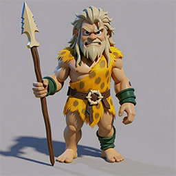 Elder warrior with spear